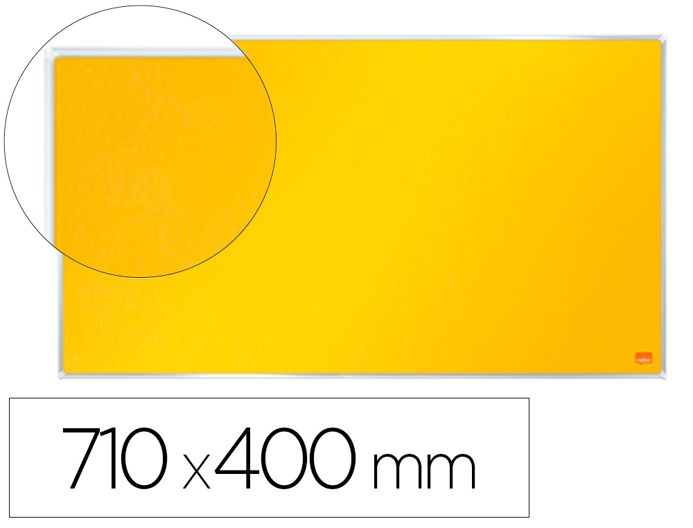 TABLERO DE ANUNCIOS NOBO IMPRESSION PRO FIELTRO AMARILLO FORMATO PANORAMICO 32