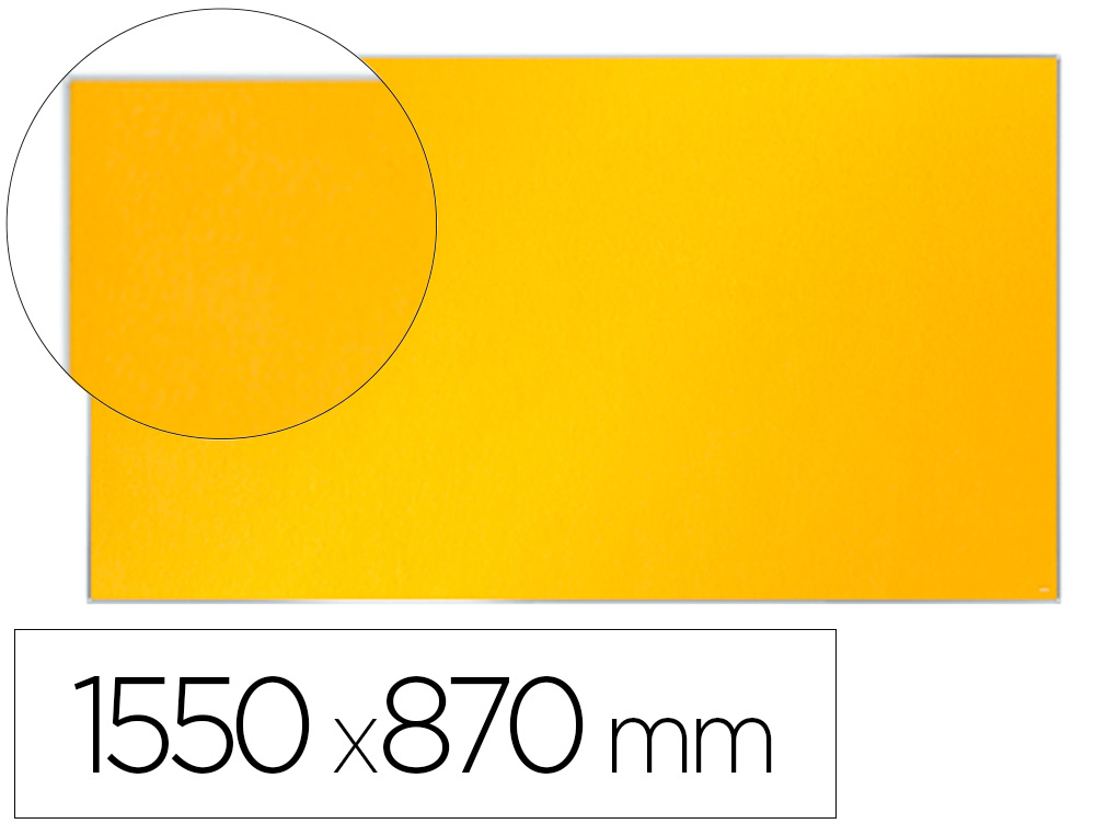 TABLERO DE ANUNCIOS NOBO IMPRESSION PRO FIELTRO AMARILLO FORMATO PANORAMICO 70
