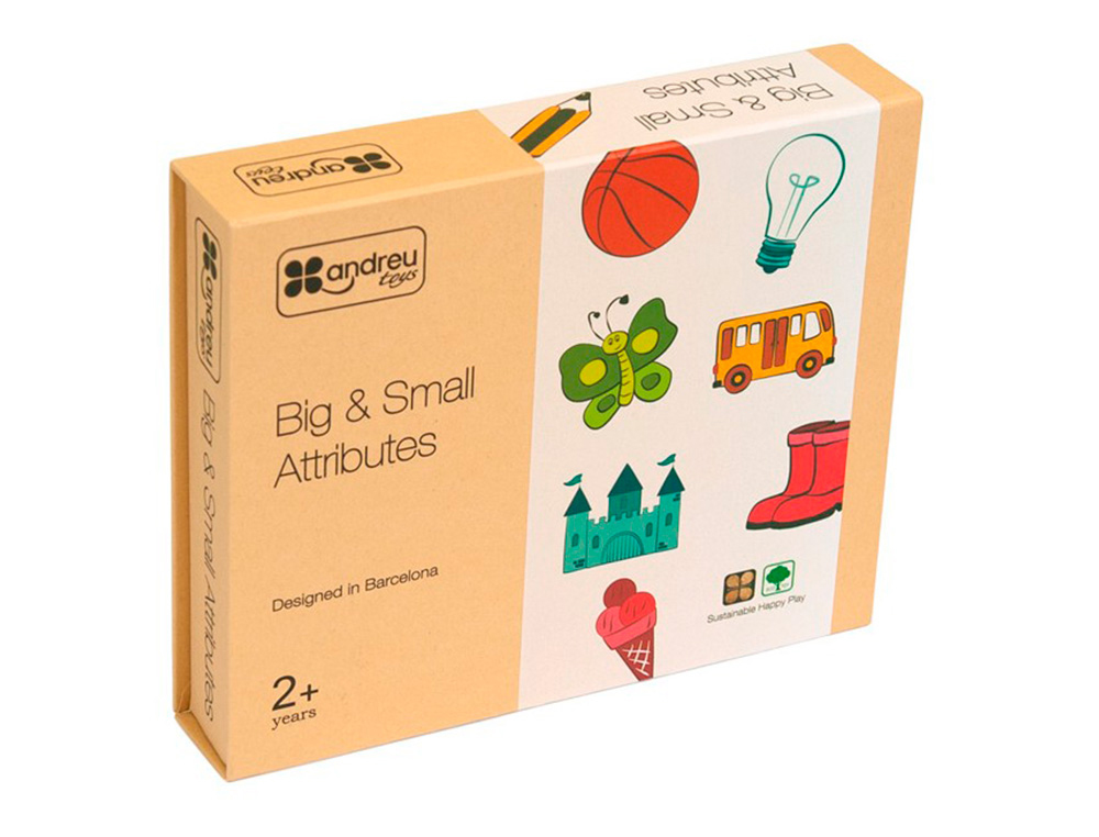 JUEGO DIDACTICO ANDREUTOYS ATRIBUTOS GRANDES Y PEQUEOS