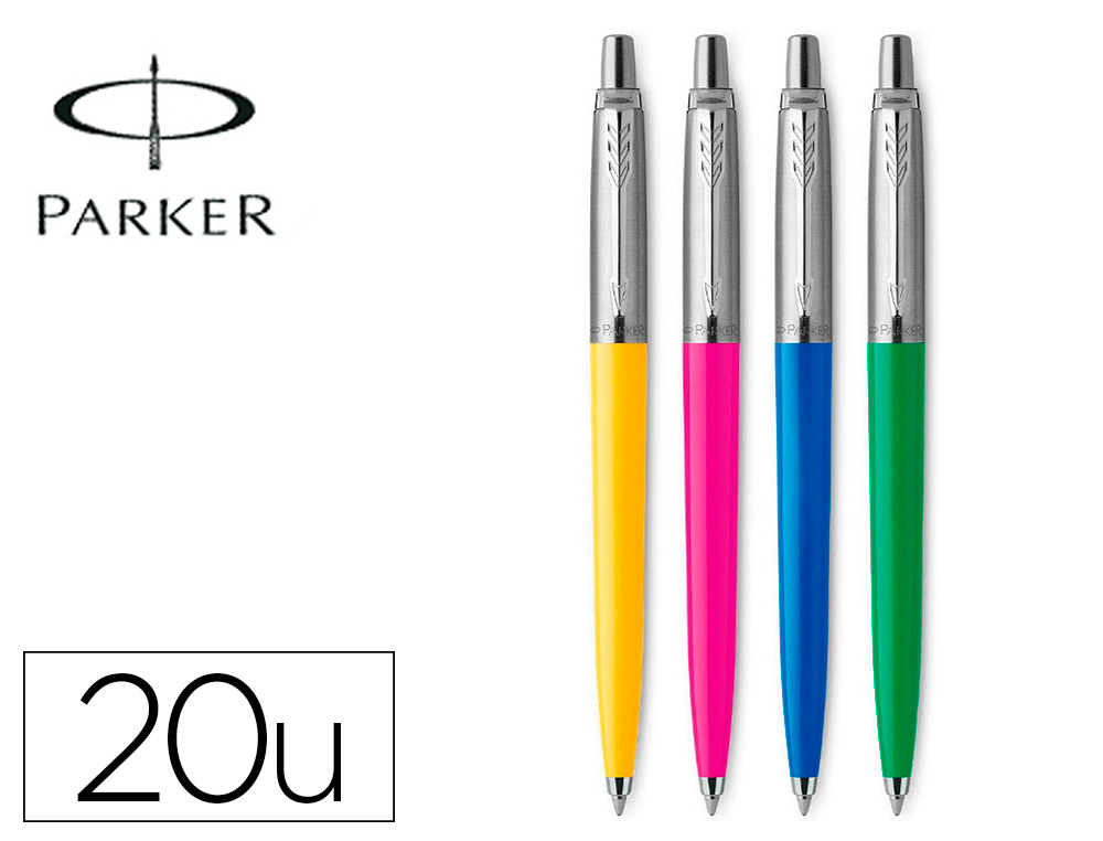 BOLIGRAFO PARKER JOTTER ORIGINALS AOS 90 TRANSIT LOTE DE 20 UNIDADES COLORES SURTIDOS