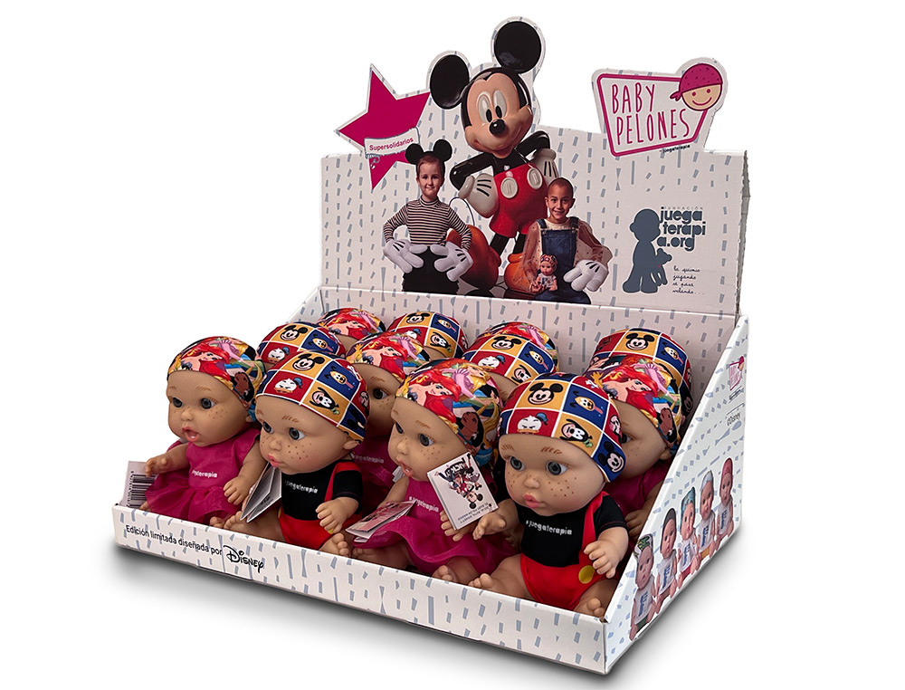 MUECO BABY PELON DISNEY SUPER SOLIDARIO EXPOSITOR DE 12 UNIDADES SURTIDAS