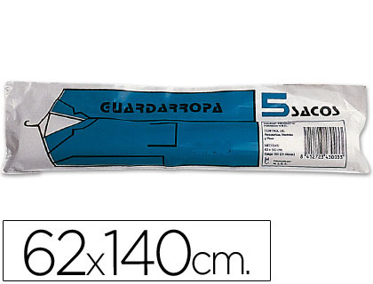 SACO GUARDARROPA GALGA 100 62X140 CM ROLLO DE 5 UNIDADES