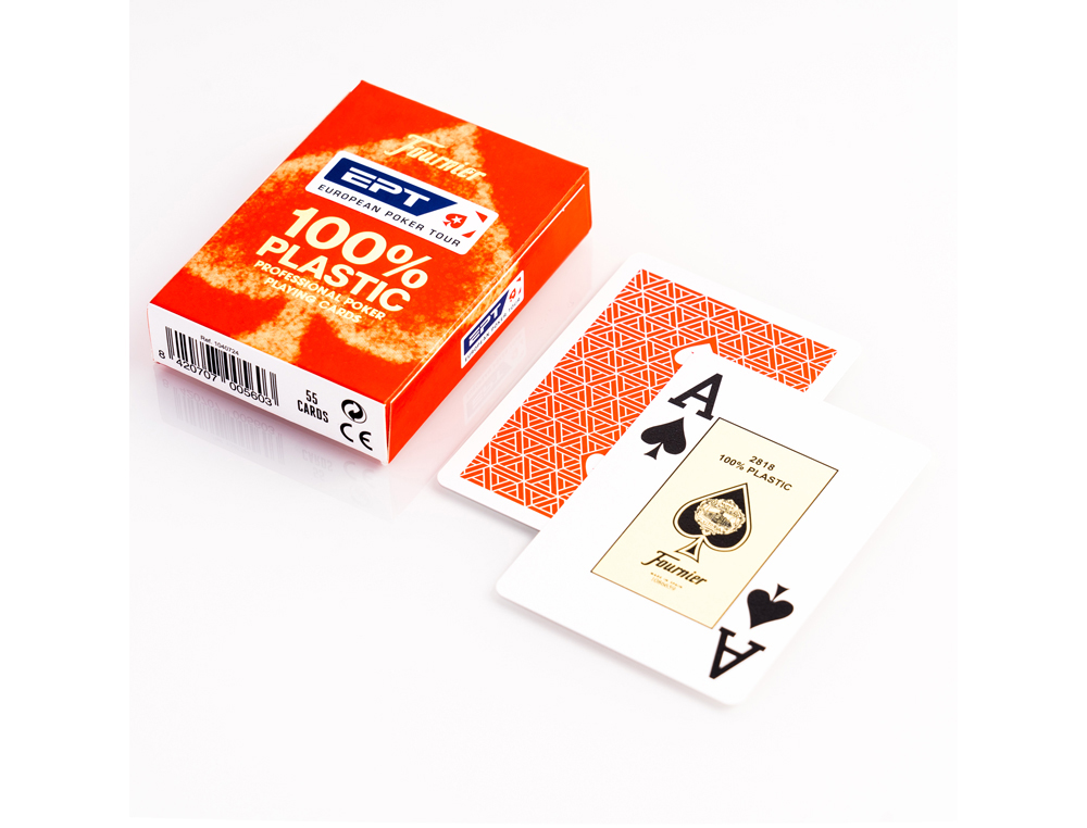 BARAJA FOURNIER POKER INGLES PLASTICO EUROPEAN POKER TOUR INDICE GIGANTE