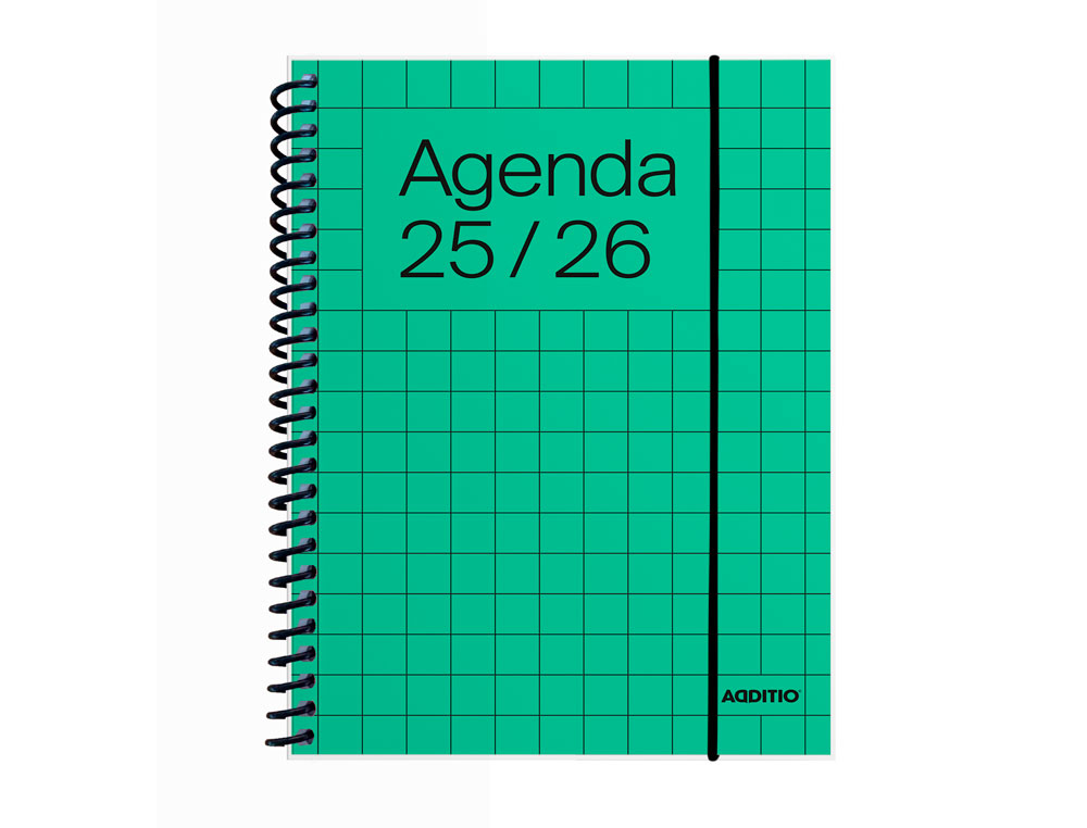 AGENDA ESPIRAL ADDITIO UNIVERSAL MINI SEMANA VISTA 144 PAGINAS TAPA PVC TRANSPARENTE 125X170 MM