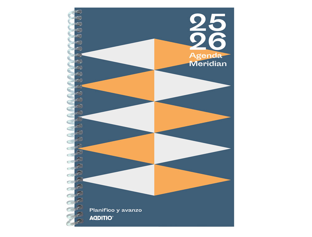AGENDA ESPIRAL ADDITIO DEL ESTUDIANTE MERIDIAN DIN A5 SEMANA VISTA 144 PAGINAS TAPA POLIPROPILENO 150X210 MM