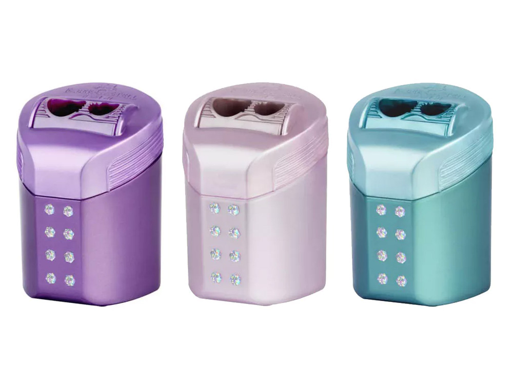 SACAPUNTAS FABER CASTELL DOBLE ROLL ON SPARKLE