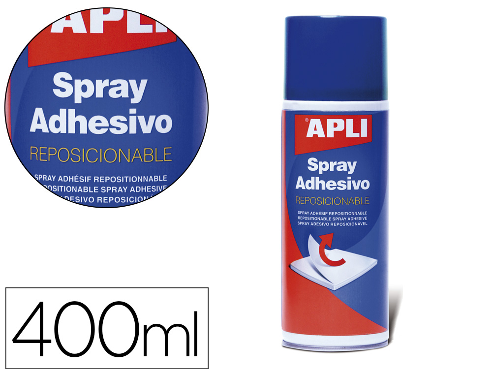 PEGAMENTO APLI SPRAY REPOSICIONABLE BOTE DE 400 ML