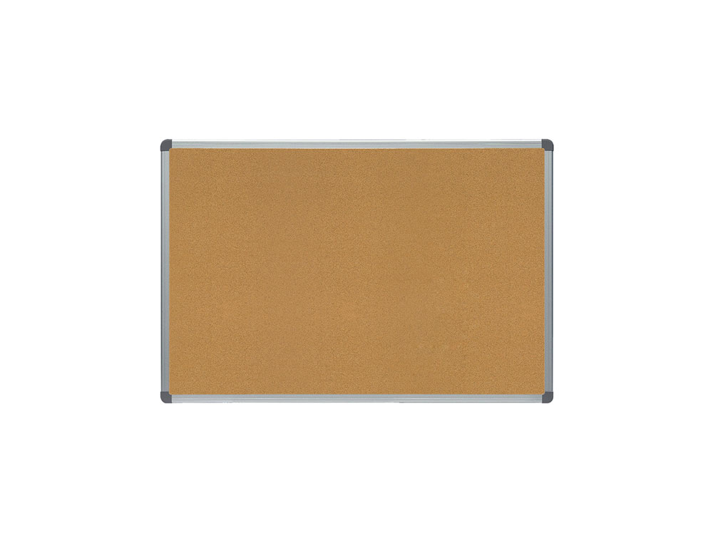 PIZARRA CORCHO ROCADA MARCO ALUMINIO CON CANTONERAS 60X90 CM