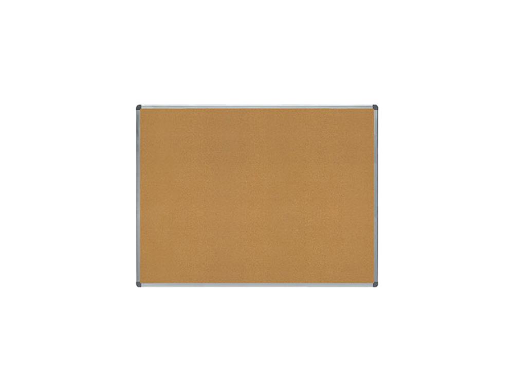 PIZARRA CORCHO ROCADA MARCO ALUMINIO CON CANTONERAS 90X120 CM