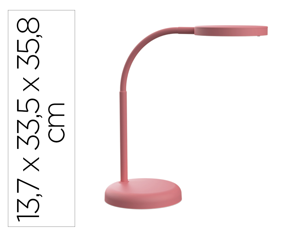 LAMPARA DE ESCRITORIO MAUL LED JOY COLOR ROSA 137X335X358 MM