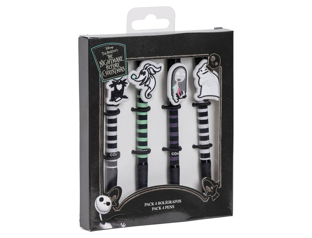 BOLIGRAFO NIGHTMARE BEFORE CHRISTMAS PACK DE 4 UNIDADES SURTIDOS