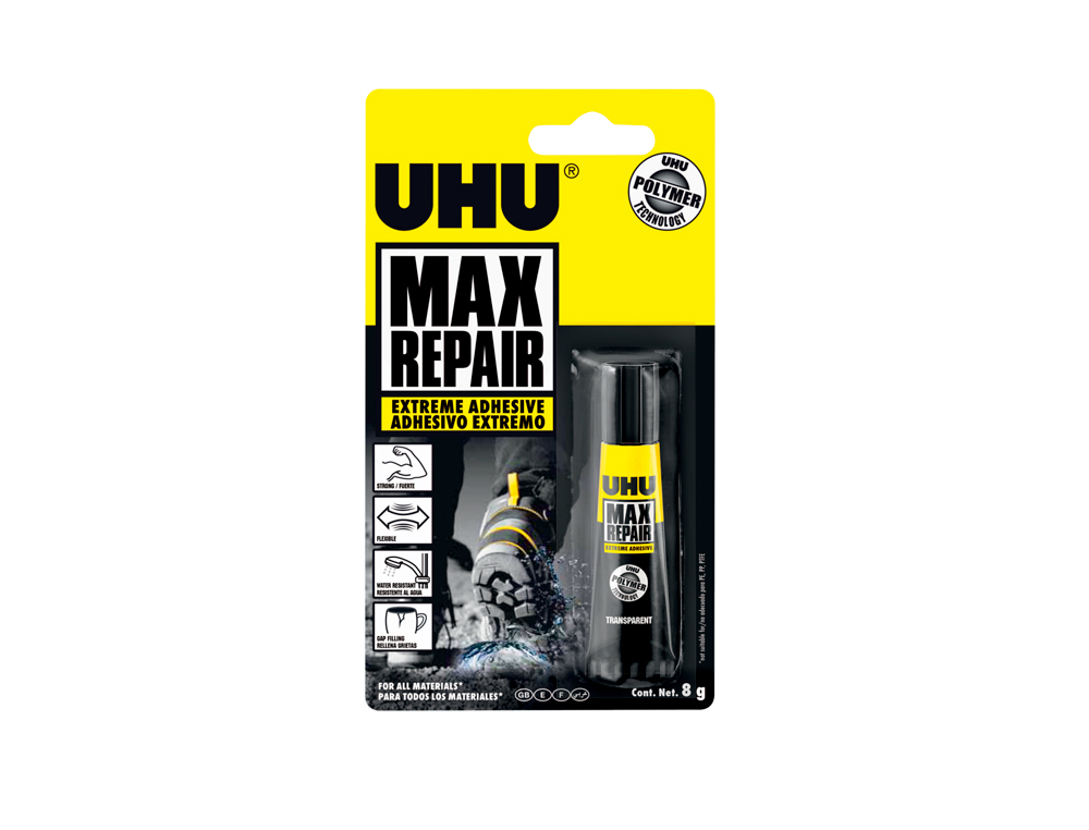 PEGAMENTO UHU UNIVERSAL MAX REPAIR 8 GR