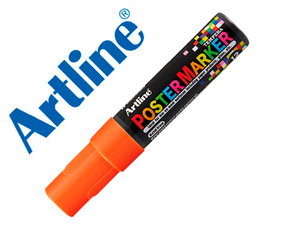 ROTULADOR ARTLINE POSTER MARKER EPP-12 PUNTA RECTANGULAR 12 MM COLOR NARANJA FLUOR