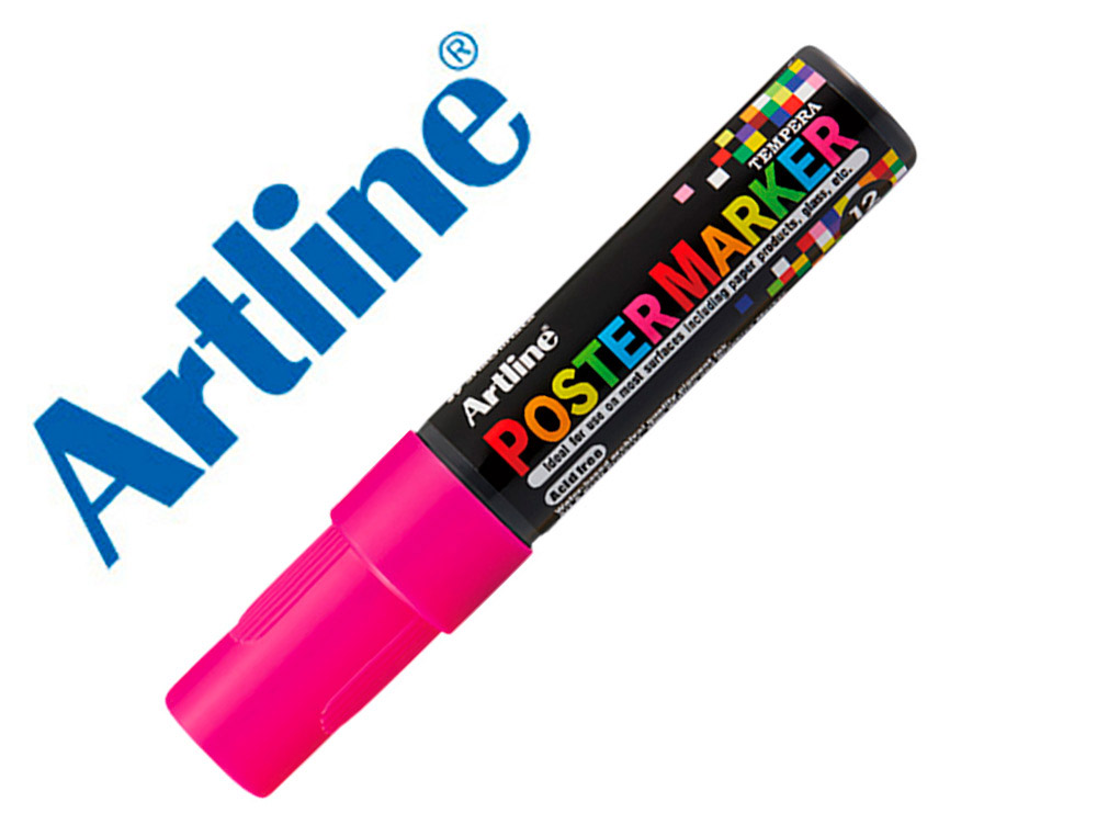 ROTULADOR ARTLINE POSTER MARKER EPP-12 PUNTA RECTANGULAR 12 MM COLOR ROSA FLUOR