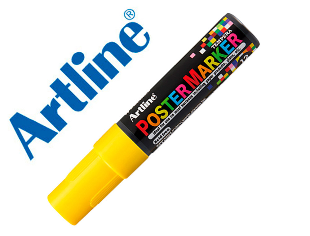 ROTULADOR ARTLINE POSTER MARKER EPP-12 PUNTA RECTANGULAR 12 MM COLOR AMARILLO