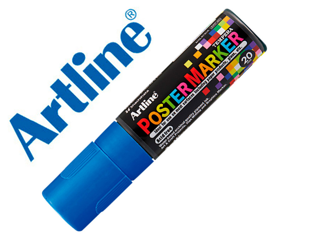 ROTULADOR ARTLINE POSTER MARKER EPP-20 PUNTA RECTANGULAR 20 MM COLOR AZUL