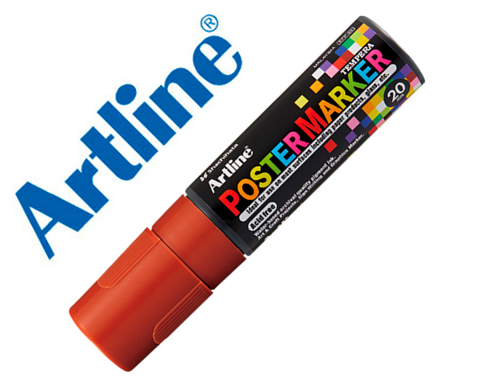 ROTULADOR ARTLINE POSTER MARKER EPP-20 PUNTA RECTANGULAR 20 MM COLOR MARRON