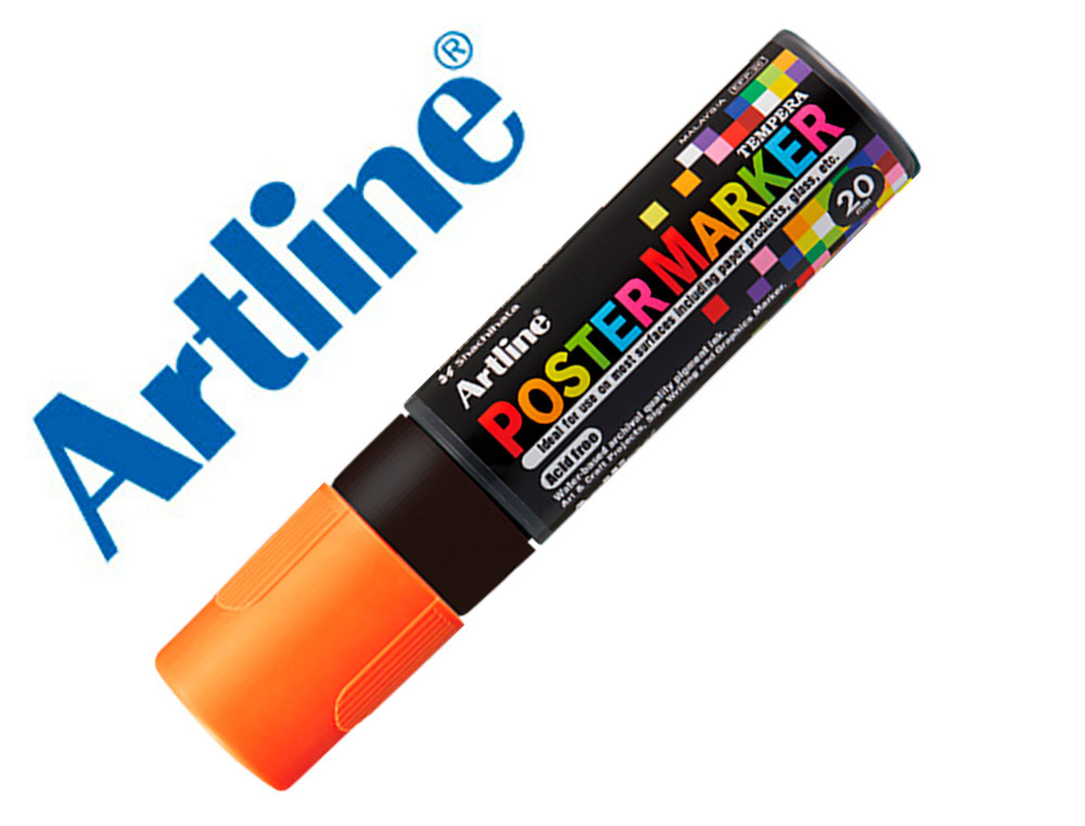 ROTULADOR ARTLINE POSTER MARKER EPP-20 PUNTA RECTANGULAR 20 MM COLOR NARANJA FLUOR