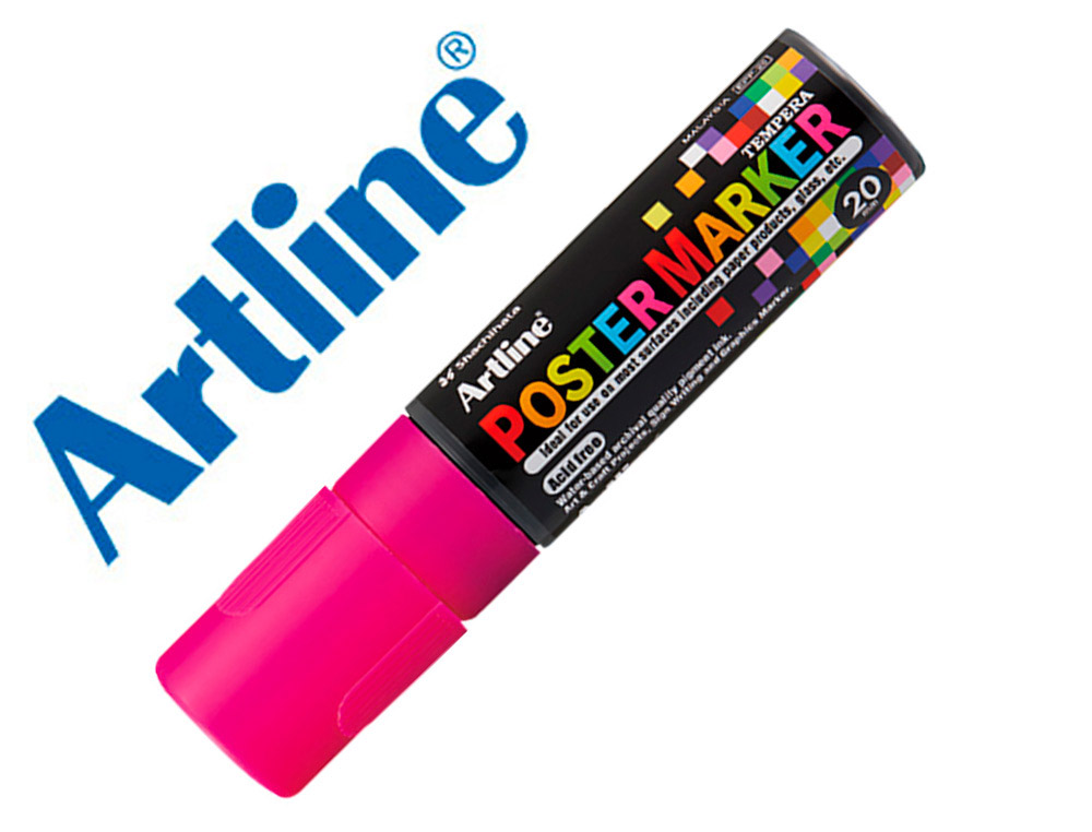 ROTULADOR ARTLINE POSTER MARKER EPP-20 PUNTA RECTANGULAR 20 MM COLOR ROSA FLUOR