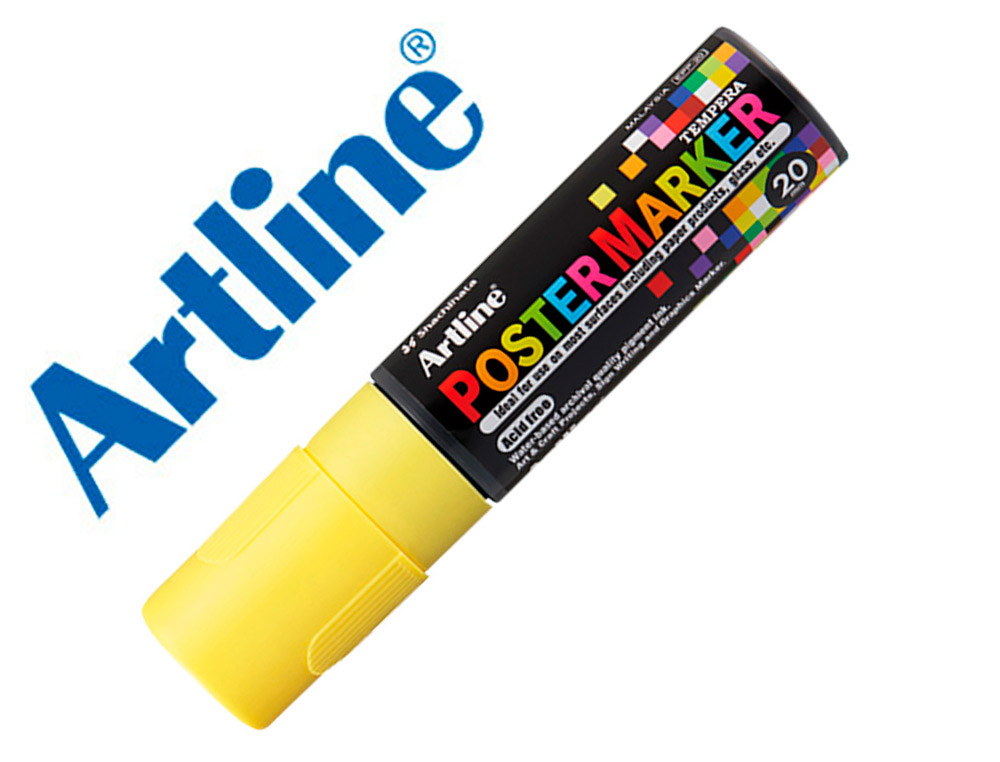 ROTULADOR ARTLINE POSTER MARKER EPP-20 PUNTA RECTANGULAR 20 MM COLOR AMARILLO FLUOR