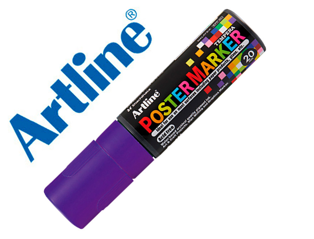 ROTULADOR ARTLINE POSTER MARKER EPP-20 PUNTA RECTANGULAR 20 MM COLOR VIOLETA