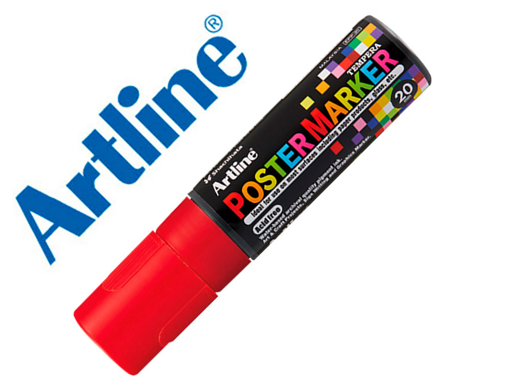 ROTULADOR ARTLINE POSTER MARKER EPP-20 PUNTA RECTANGULAR 20 MM COLOR ROJO