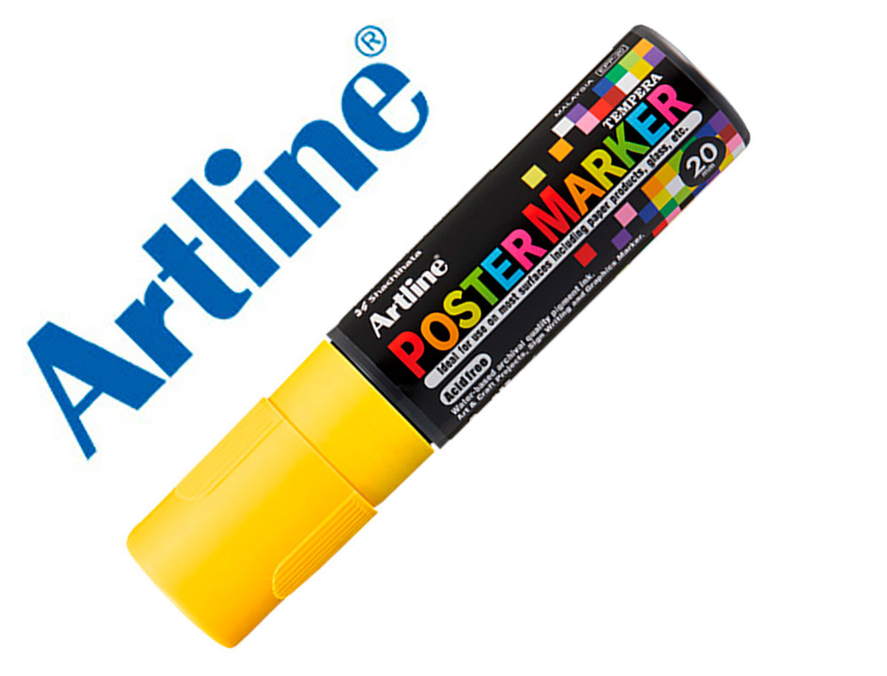 ROTULADOR ARTLINE POSTER MARKER EPP-20 PUNTA RECTANGULAR 20 MM COLOR AMARILLO