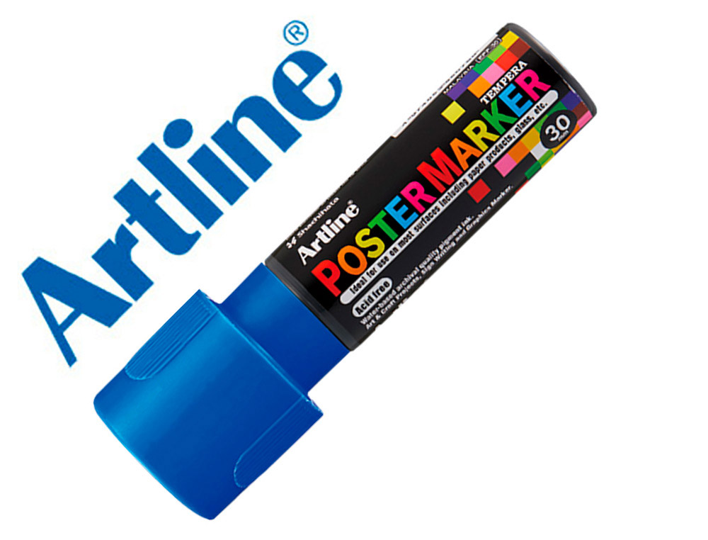 ROTULADOR ARTLINE POSTER MARKER EPP-30 PUNTA RECTANGULAR 30 MM COLOR AZUL