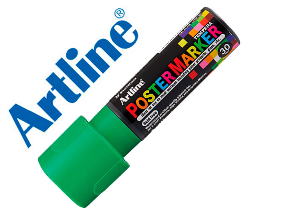 ROTULADOR ARTLINE POSTER MARKER EPP-30 PUNTA RECTANGULAR 30 MM COLOR VERDE FLUOR