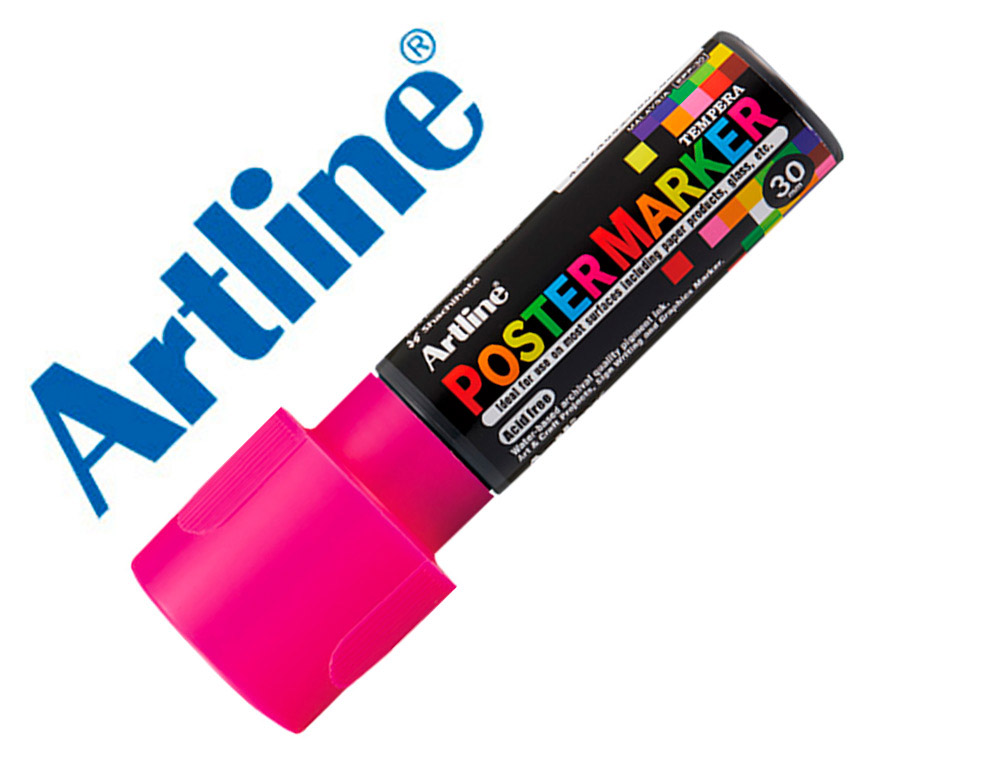 ROTULADOR ARTLINE POSTER MARKER EPP-30 PUNTA RECTANGULAR 30 MM COLOR ROSA FLUOR