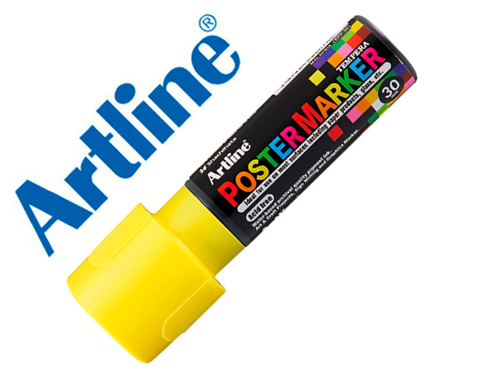 ROTULADOR ARTLINE POSTER MARKER EPP-30 PUNTA RECTANGULAR 30 MM COLOR AMARILLO FLUOR