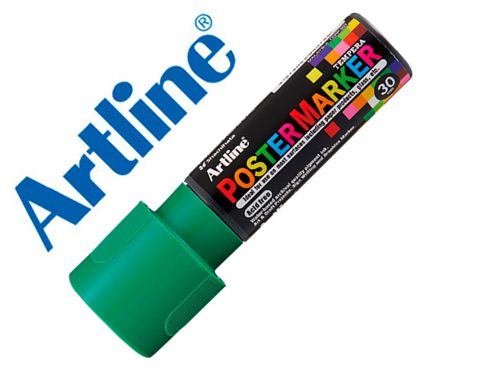 ROTULADOR ARTLINE POSTER MARKER EPP-30 PUNTA RECTANGULAR 30 MM COLOR VERDE