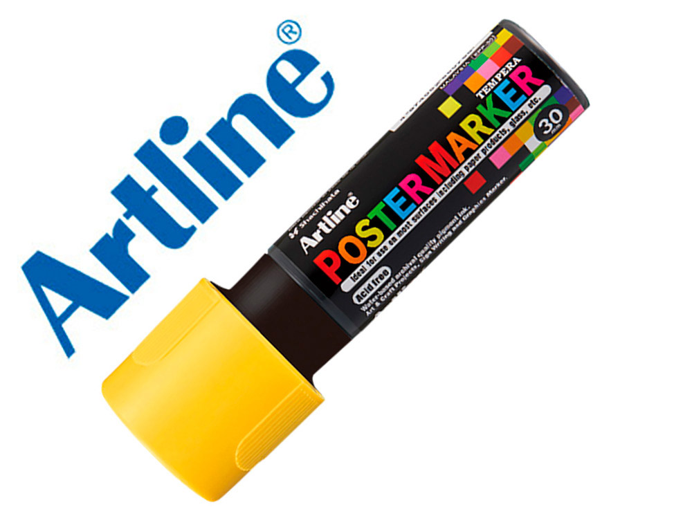 ROTULADOR ARTLINE POSTER MARKER EPP-30 PUNTA RECTANGULAR 30 MM COLOR AMARILLO