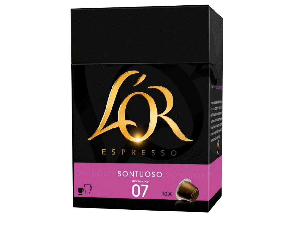 CAFE L OR ESPRESSO SONTUOSO FUERZA 8 CAJA DE 10 CAPSULAS