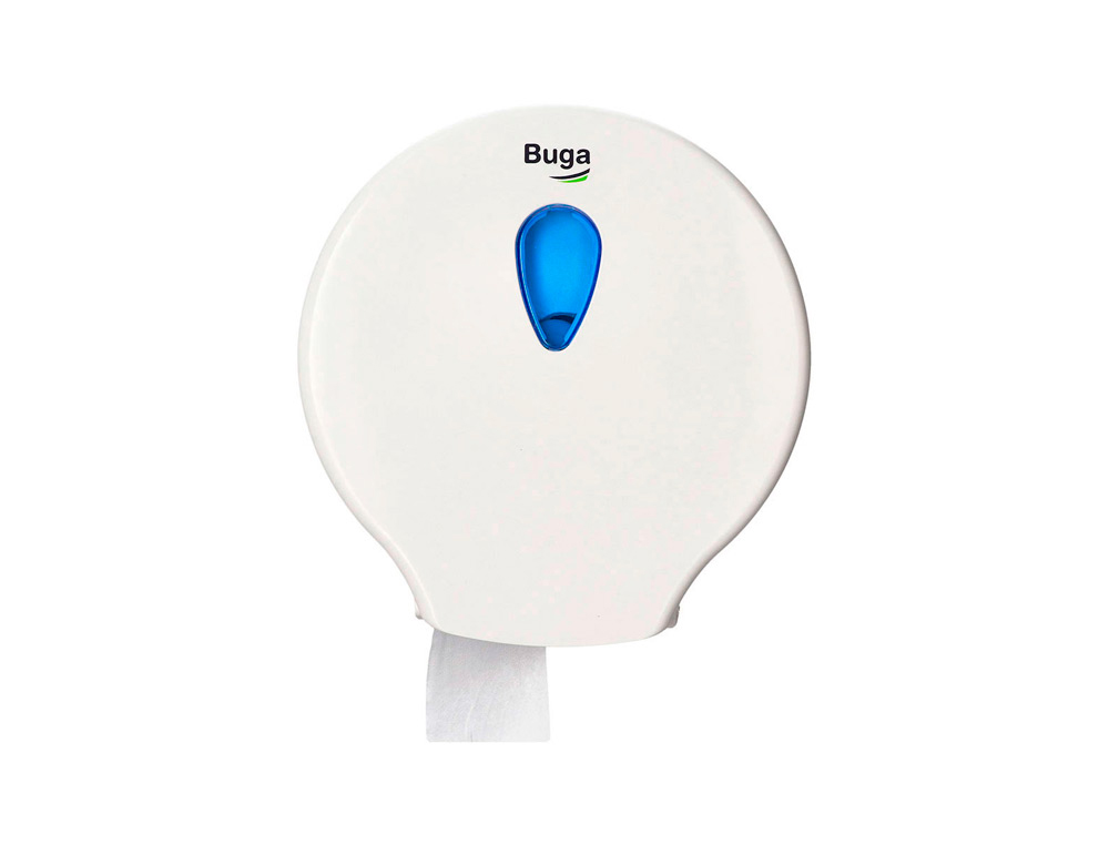 DISPENSADOR PAPEL HIGIENICO INDUSTRIAL BUNZL BUGA FABRICADO EN ABS COLOR BLANCO