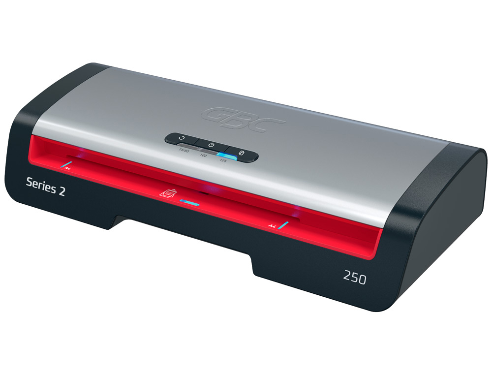 PLASTIFICADORA GBC 250 OFFICE DIN A4 APAGADO AUTOMATICO 2 RODILLOS HASTA 125 MICRAS
