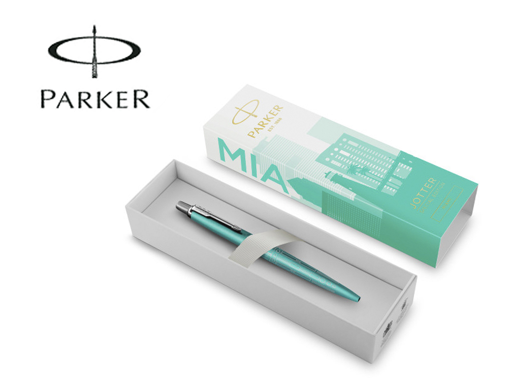 BOLIGRAFO PARKER JOTTER EDICION ESPECIAL GLOBAL ICONOS MIAMI TURQUESA