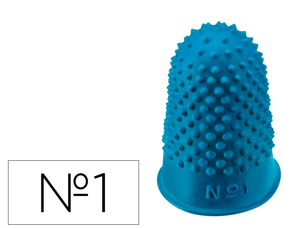 DEDILES Q-CONNECT GOMA N1 20-22 MM DIAMETRO CAJA DE 12 UNIDADES COLOR AZUL