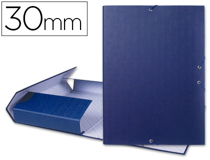 CARPETA PROYECTOS LIDERPAPEL FOLIO LOMO 30MM CARTON FORRADOAZUL