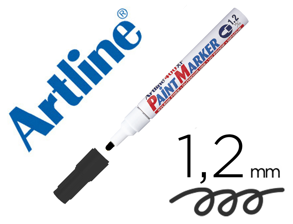 ROTULADOR ARTLINE MARCADOR PERMANENTE EK-440 XF NEGRO -PUNTA REDONDA 1.2 MM -METAL CAUCHO Y PLASTICO