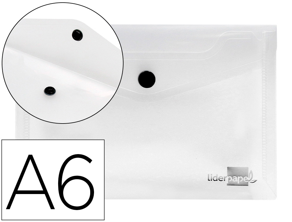 CARPETA LIDERPAPEL DOSSIER BROCHE 44234 POLIPROPILENO DIN A6 TRANSPARENTE TRANSLUCIDO