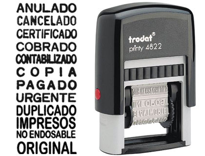 FORMULARIO TRODAT 12 TEXTOS ENTINTAJE AUTOMATICO 4 MM 4 MM