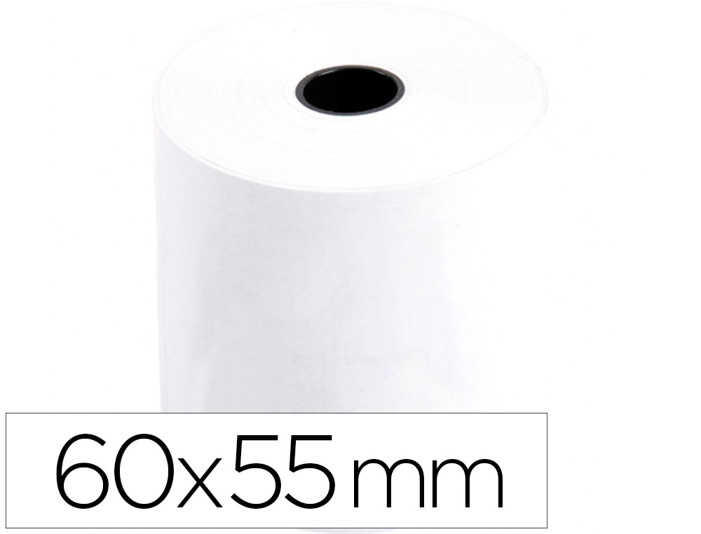 ROLLO SUMADORA Q-CONNECT TERMICO 60 MM ANCHO X 55 MM DIAMETRO SIN BISFENOL A