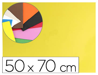 GOMA EVA LIDERPAPEL 50X70CM 60G/M2 ESPESOR 1.5MM AMARILLO