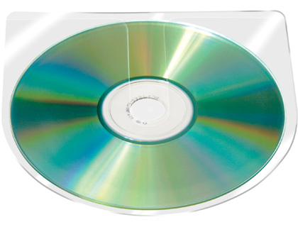 FUNDA AUTOADHESIVA PARA CD Q-CONNECT SIN SOLAPA PACK DE 10 UNIDADES