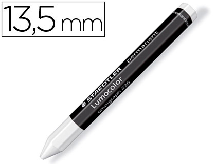 CERA STAEDTLER PARA MARCAR BLANCO LUMOCOLOR PERMANENTE OMNIGRAPH 236 CAJA DE 12 UNIDADES