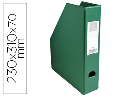 REVISTERO EXACOMPTA PVC LOMO 70 MM COLOR VERDE 230X310X70 MM
