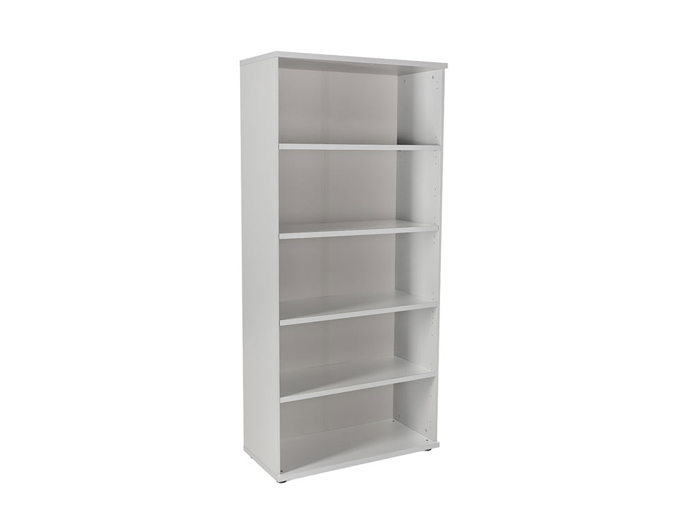 ARMARIO ROCADA CON CUATRO ESTANTES SERIE STORE 195X90X45 CM ACABADO GRIS AN02