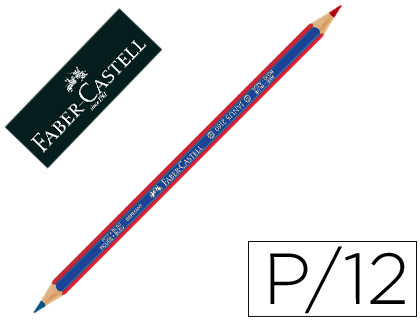LAPICES BICOLOR FABER CASTELL FINO HEXAGONAL ROJO/AZUL UNIDAD