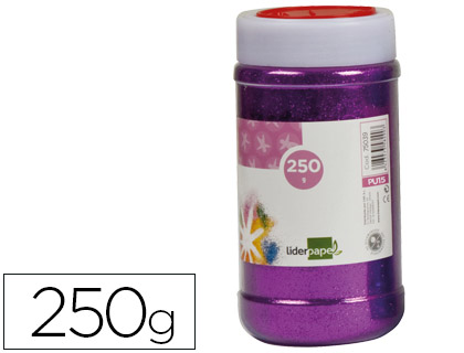 PURPURINA LIDERPAPEL FANTASIA COLOR VIOLETA METALIZADO BOTE DE 250 GR